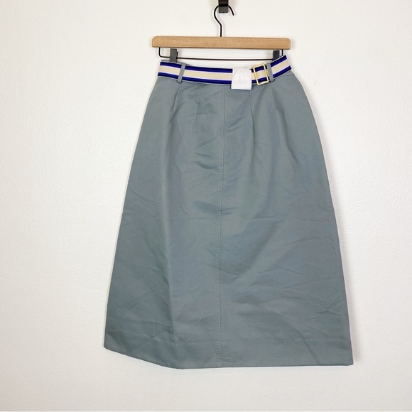 Tory Burch Button Front Midi Skirt - Picture 5 of 8